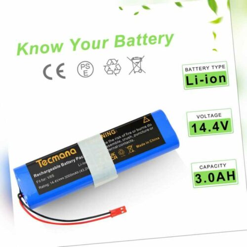 Für ilife V8s V50 X750 Zaco V3 V40 V5s Pro V5x Medion MD18500 14.4V 3000mAh Akku