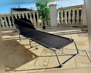Sonnenliege CAPRI Sonnendach Gartenliege Liegestuhl Relaxliege Strandliege Liege
