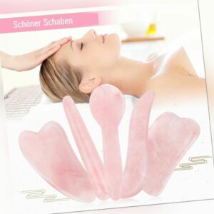 Gua Sha Rosenquarz YOGA Stein Massage Werkzeug Gesichts und Körper Schabetechnik