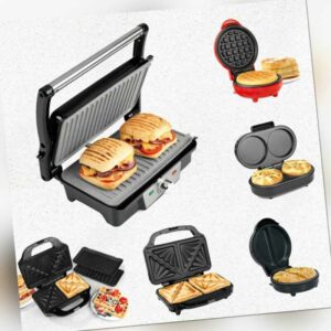 Multifunktional Elektrisch Kontaktgrill Sandwichmaker Waffeleisen Omelette Maker