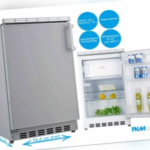 PKM Unterbaukühlschrank 83 L Grau Dekorrahmen Gefrierfach Kühlschrank