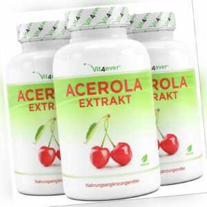 240 - 720 Kapseln Acerola Vitamin C - á 750 mg - Natürlich - 100% Acerolakirsche