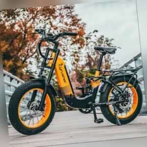 Cyrusher E-Mountainbike 20 Zoll Elektrofahrrad 750W 48V 14AH Vollfederung Ebike