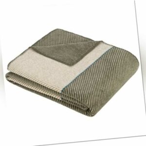 Wohndecke Wolldecke Kuscheldecke Austin 150x200cm natur grün