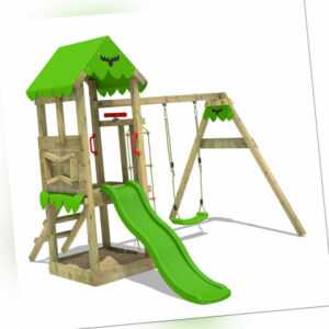 FATMOOSE Spielturm Klettergerüst FriendlyFrenzy Fun XXL mit Schaukel und Rutsche