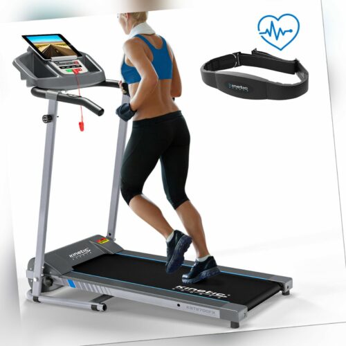 KINETIC SPORTS Laufband klappbar 10 km/h LCD Puls Heimtrainer für zuhause 120 kg