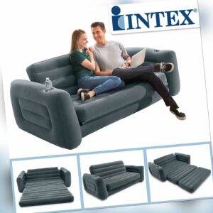 Intex Pull-Out Sofa 203x224x66 cm Schlafsofa ausziehbar Luft Couch Sessel 66552