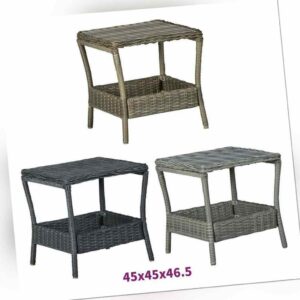 Gartentisch Poly Rattan Beistelltisch Couchtisch Balkon Viele Farben vidaXL