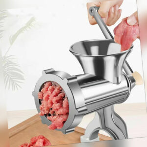 Edelstahl Fleischwolf Manuell Wurstmaschine Handkurbel Hackfleisch Wurstfüller