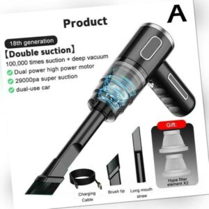 Staubsauger Mini Powerful Kabellos Wet & Dry Car Handheld Home Auto Neu