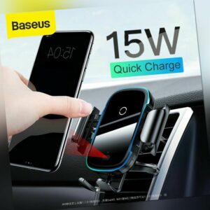 Baseus Qi Wireless Charger Automatisch Auto Handy Halterung Induktiv Ladegerät