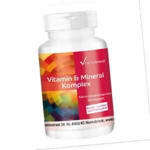 Vitamin & Mineral Komplex - 30 Kapseln Multivitamin-Präparat - Vitamintrend