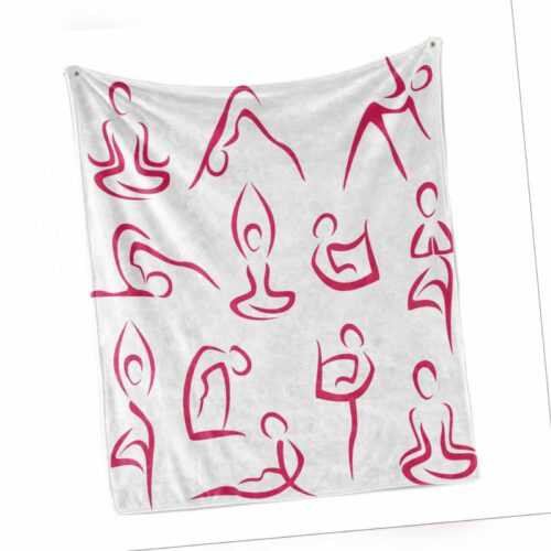 Yoga Weich Flanell Fleece Decke Doodle Frauen Übungen