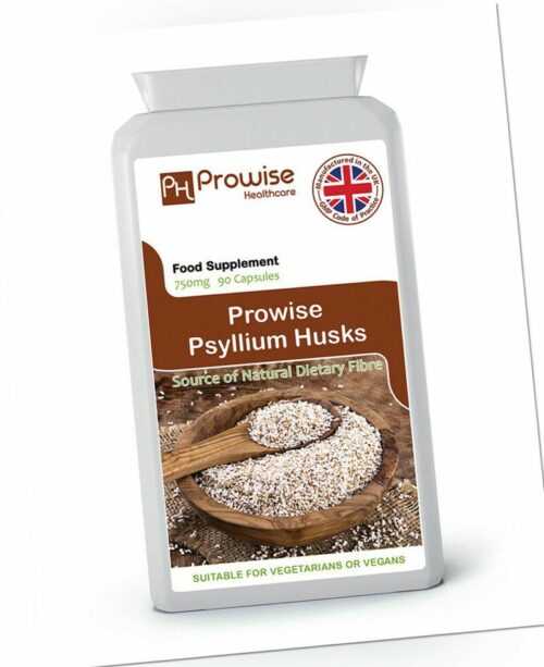 Psyllium Husks 750 mg x 90 Kapseln von Prowise Healthcare