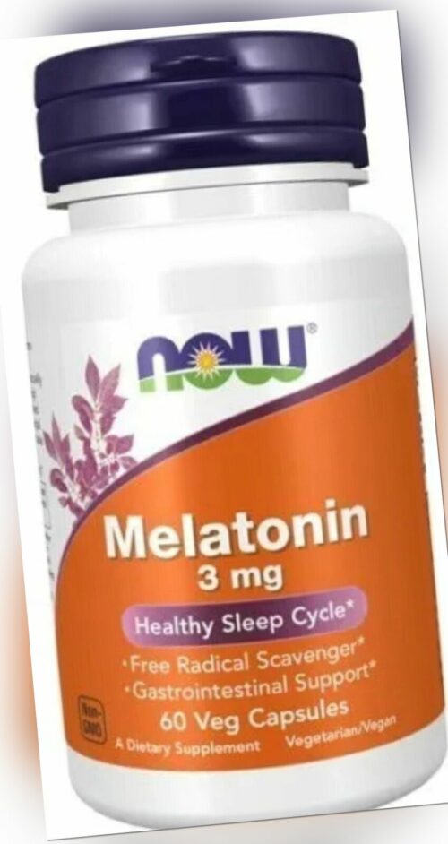 Sleep Support 3mg 60 Kapseln Melaton.  Besser Schlafen Now Foods