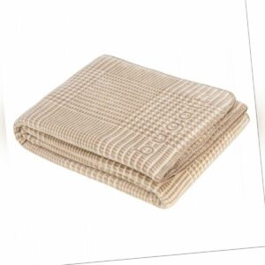 Bugatti Wohndecke Jaquard Decke Kuscheldecke 3530-300 Beige
