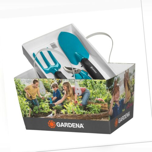 Gardena Kleingeräte Set 3-teilig Garten Blumenkelle Gartenschere Blumengabel