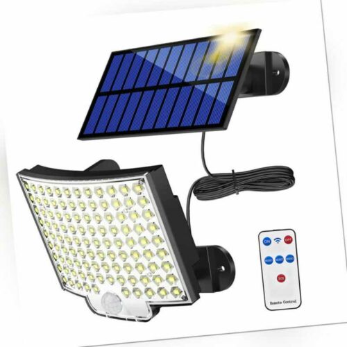 LED Solarleuchte Solarlampe Außen Fluter Sensor Strahler Mit Bewegungsmelder DE