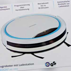 MEDION Saugroboter mit Ladestation Fernbedienung intelligentes Navigationssystem