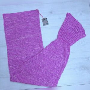 BOOHOO DAMEN / MÄDCHEN LILA ROSA MEERJUNGFRAU SCHWANZ STRICKDECKE