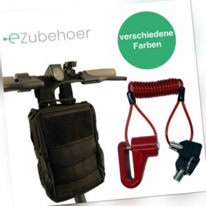 E-Scooter E-Roller Zubehör SET Schloss & Tasche f Xiaomi 365 1S 2Pro Ninebot etc