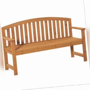 Gartenbank 2-Sitzer Sitzbank aus Holz Parkbank bis 320 kg Bank Orange