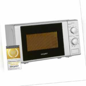 Exquisit Mikrowelle MW 802 G si | 700 Watt | Grill | Timer | Silber