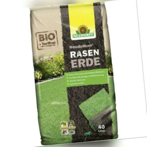 NeudoHum Rasenerde Rasen Erde Ausbesserung Rollrasen Bio Torffrei 40 Liter