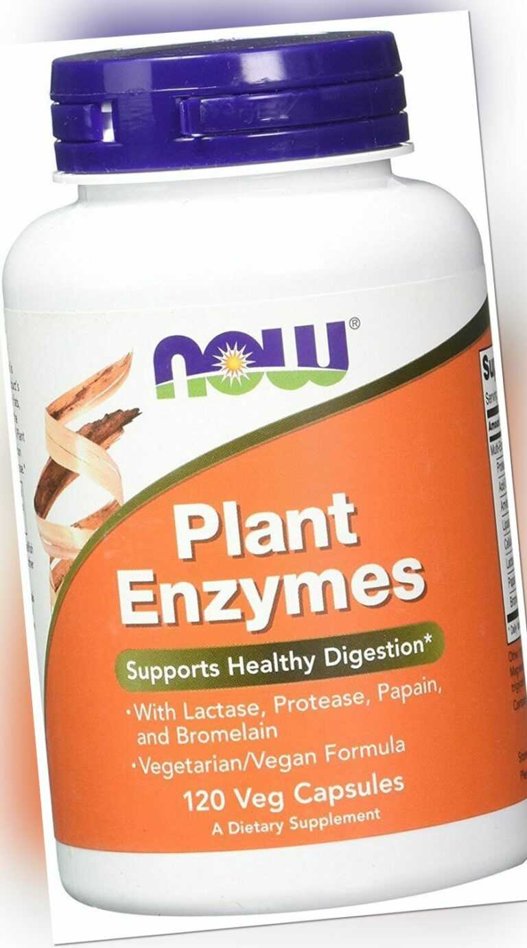 NOW FOODS, PLANT ENZYMES Pflanzliche Enzyme 120 Veg. Kapseln SUPER PREIS