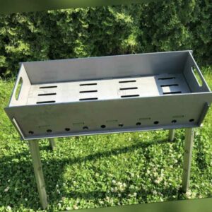 Schaschlik Grill, Mangal 4 mm Stahl (ST37) zerlegbar XXL