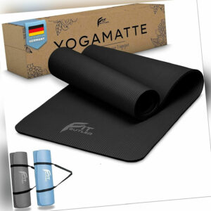 Yogamatte Gymnastikmatte rutschfest Phthalatfreie Yoga Matte Sportmatte schwarz