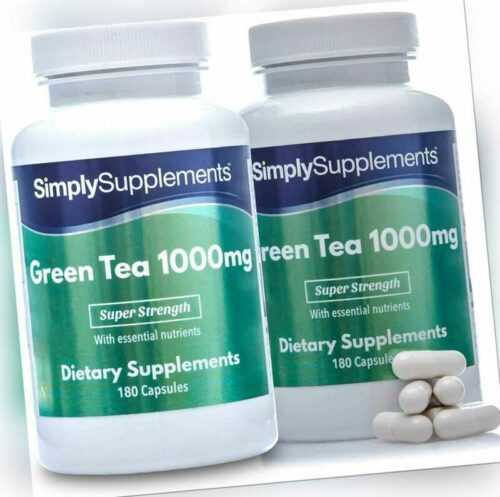 Grüner Tee Extrakt 1000mg - 360 Kapseln - SimplySupplements