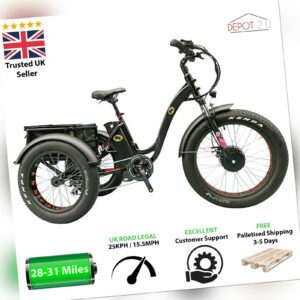 Powerhog Fattrike E-Trike Elektro-Dreirad | Heckträger | UK Verkäufer