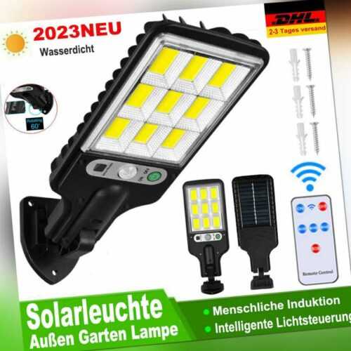 3600W LED Solarleuchte mit Bewegungsmelder Außen Lampe Gartenfluter Sensor Licht