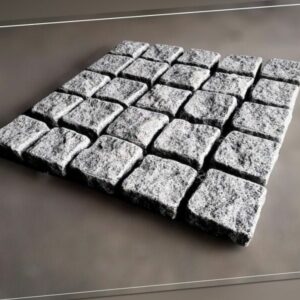 Pflastersteine, Granitpflaster auf Netz, 50x50x3cm, Padang Dunkel, 15,80€, NEU!