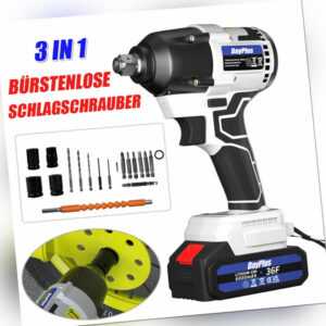 2023 Dayplus Akku Schlagschrauber 18V Elektrischer Drehschlagschrauber 2Akku Set