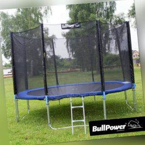 BullPower Gartentrampolin Kinder Trampolin Set 305 366 cm Netz Leiter Outdoor