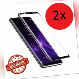 2x Samsung Galaxy S8 S9 S10 Plus 3D Panzerfolie 9H Schutzglas Displayschutz FULL