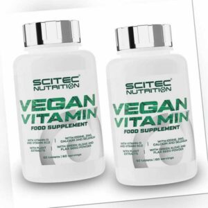 2x Scitec Nutrition Vegan Vitamin 60 Tabletten (2 Dosen) Vitamine Mineralien