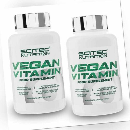 2x Scitec Nutrition Vegan Vitamin 60 Tabletten (2 Dosen) Vitamine Mineralien