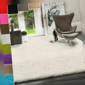 Hochflor Shaggy Teppich Modern pflegeleichte Florhöhe Unifarben - TOP PREIS!