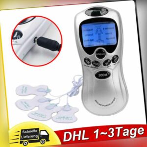 Massage 8 in 1 TENS EMS Elektroden Reizstromgerät Schmerzen Muskelstimulator