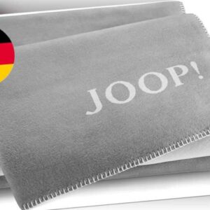Joop! Plaid Decke Uni Doubleface Graphit-Rauch Baumwolle/Dralon,