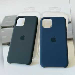 Original Apple iPhone 11 Pro Silikon Schutz Hülle Tasche Case in Schwarz / Blau