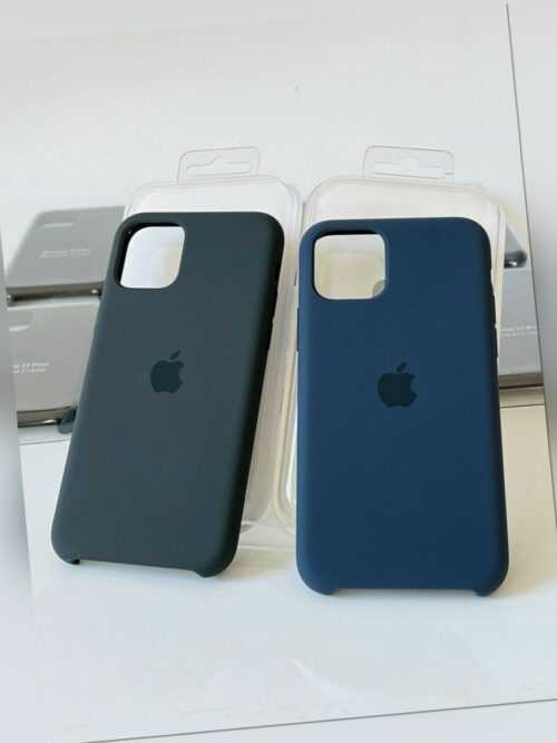 Original Apple iPhone 11 Pro Silikon Schutz Hülle Tasche Case in Schwarz / Blau