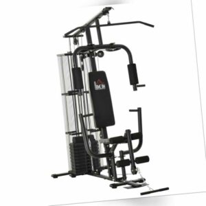 Gym Kraftstation Fitnessstation Multigym Fitnessgerät inkl. Gewichten Metall PU