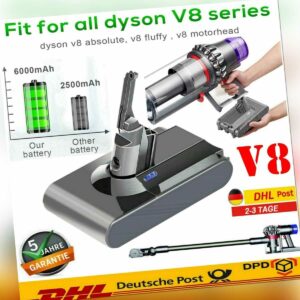 6000mAh Akku Für Dyson V8 Akku Original Absolute Animal V8 Staubsauger Sony Cell