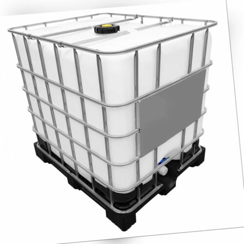 1000l IBC Wassertank Regenwassertank Tank auf PE-Palette (Gebraucht/Gespült)