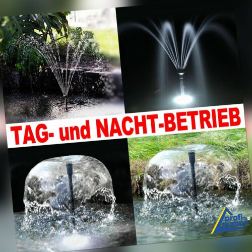 SOLAR TEICHPUMPE SOLAR SPRINGBRUNNEN SOLARPUMPE GARTEN WASSERSPIEL TEICH PUMPE