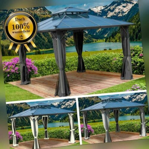 BRAST Pavillon Aluminium Pagode 3,5x3,5m Alu Garten Pavilon Pavillion Festzelt